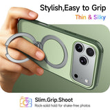 iPhone 18 Pro / 17 Pro EIDERWOOD Hybrid Plastic Case w. Rotating Kickstand - MagSafe Compatible - Green