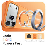 iPhone 18 Pro Max / 17 Pro Max EIDERWOOD Hybrid Plastic Case w. Rotating Kickstand - MagSafe Compatible - Orange