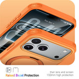 iPhone 18 Pro Max / 17 Pro Max EIDERWOOD Hybrid Plastic Case w. Rotating Kickstand - MagSafe Compatible - Orange