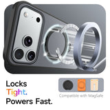 iPhone 18 Pro Max / 17 Pro Max EIDERWOOD Hybrid Plastic Case w. Rotating Kickstand - MagSafe Compatible - Black