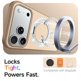 iPhone 18 Pro Max / 17 Pro Max EIDERWOOD Hybrid Plastic Case w. Rotating Kickstand - MagSafe Compatible - Beige