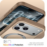 iPhone 18 Pro Max / 17 Pro Max EIDERWOOD Hybrid Plastic Case w. Rotating Kickstand - MagSafe Compatible - Beige