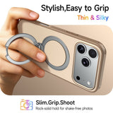 iPhone 18 Pro Max / 17 Pro Max EIDERWOOD Hybrid Plastic Case w. Rotating Kickstand - MagSafe Compatible - Beige