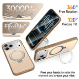 iPhone 18 Pro Max / 17 Pro Max EIDERWOOD Hybrid Plastic Case w. Rotating Kickstand - MagSafe Compatible - Beige