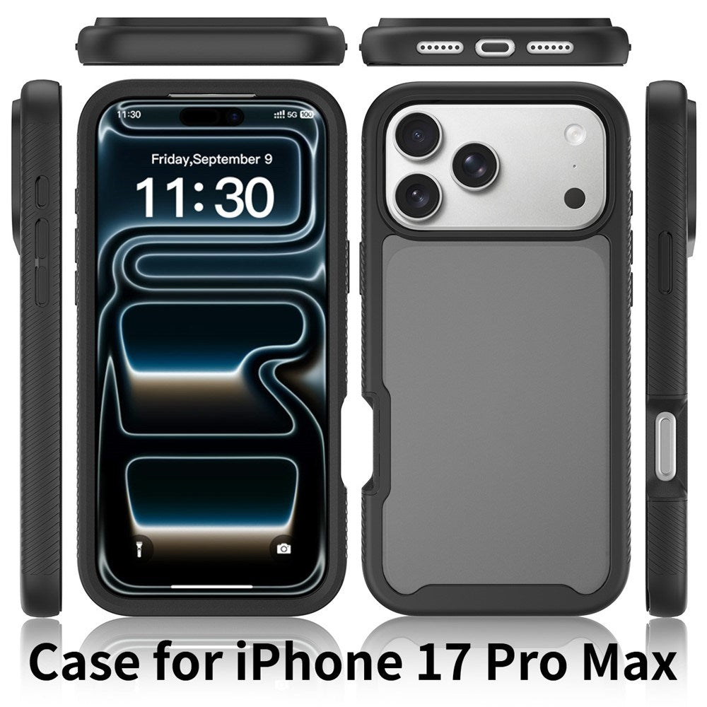 iPhone 18 Pro Max / 17 Pro Max EIDERWOOD Two-Piece Matte Hybrid Plastic Case - Black