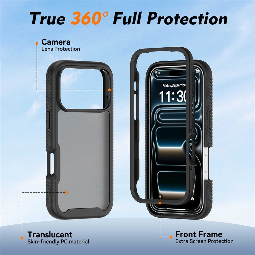 iPhone 18 Pro / 17 Pro EIDERWOOD Two-Piece Matte Hybrid Plastic Case - Black