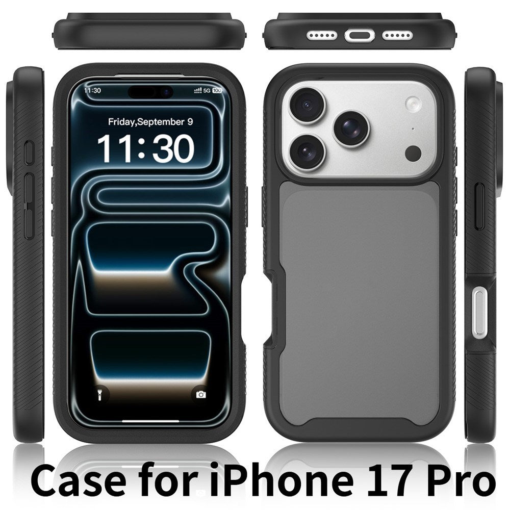iPhone 18 Pro / 17 Pro EIDERWOOD Two-Piece Matte Hybrid Plastic Case - Black