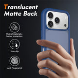 iPhone 18 Pro / 17 Pro EIDERWOOD Two-Piece Matte Hybrid Plastic Case - Blue