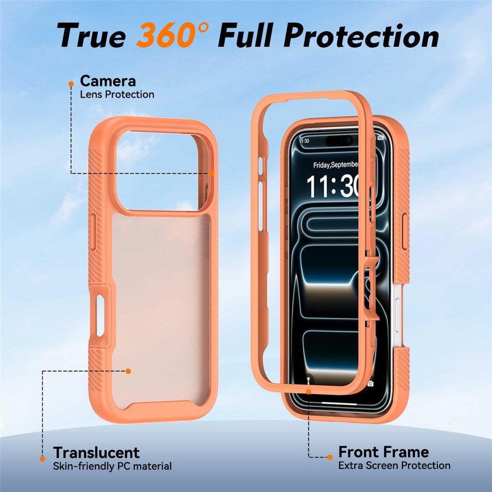 iPhone 18 Pro / 17 Pro EIDERWOOD Two-Piece Matte Hybrid Plastic Case - Orange