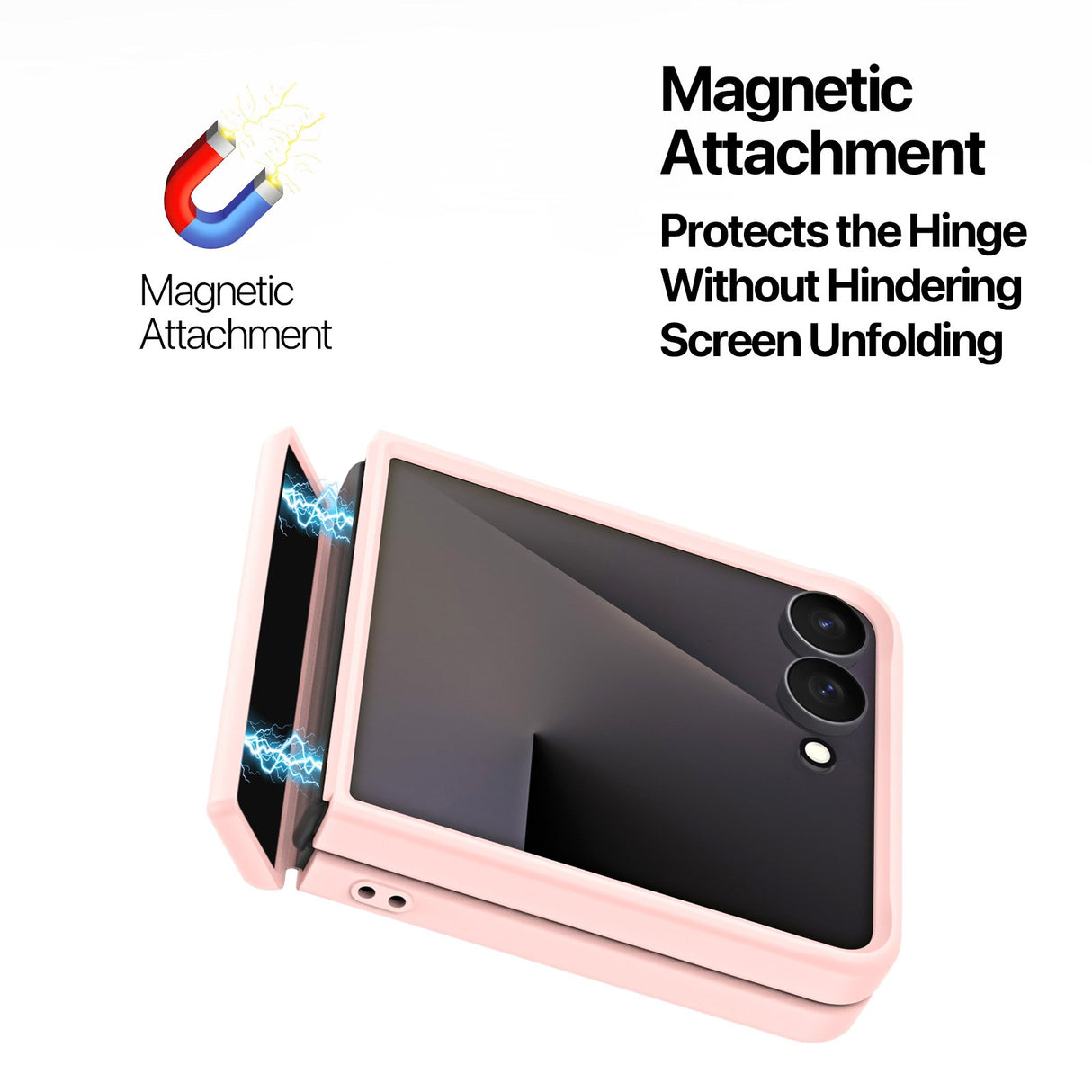 Samsung Galaxy Z Flip8 DUX DUCIS Hybrid Case with Matte Back - MagSafe Compatible - Pink