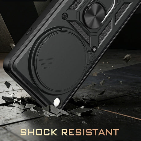 OPPO Find X9 Ultra EIDERWOOD Tough Case with 360° Rotatable Camslider & Kickstand - Black / Blue