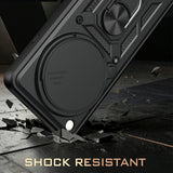 OPPO Find X9 Ultra EIDERWOOD Tough Case with 360° Rotatable Camslider & Kickstand - Black / Silver