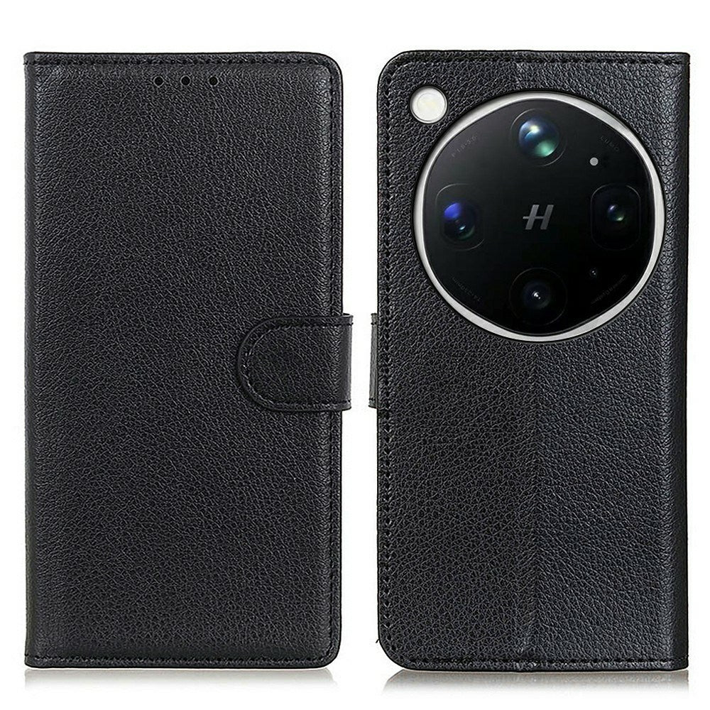 OPPO Find X9 Ultra EIDERWOOD Faux Leather Flip Case with Card Holder & Stand Function - Black