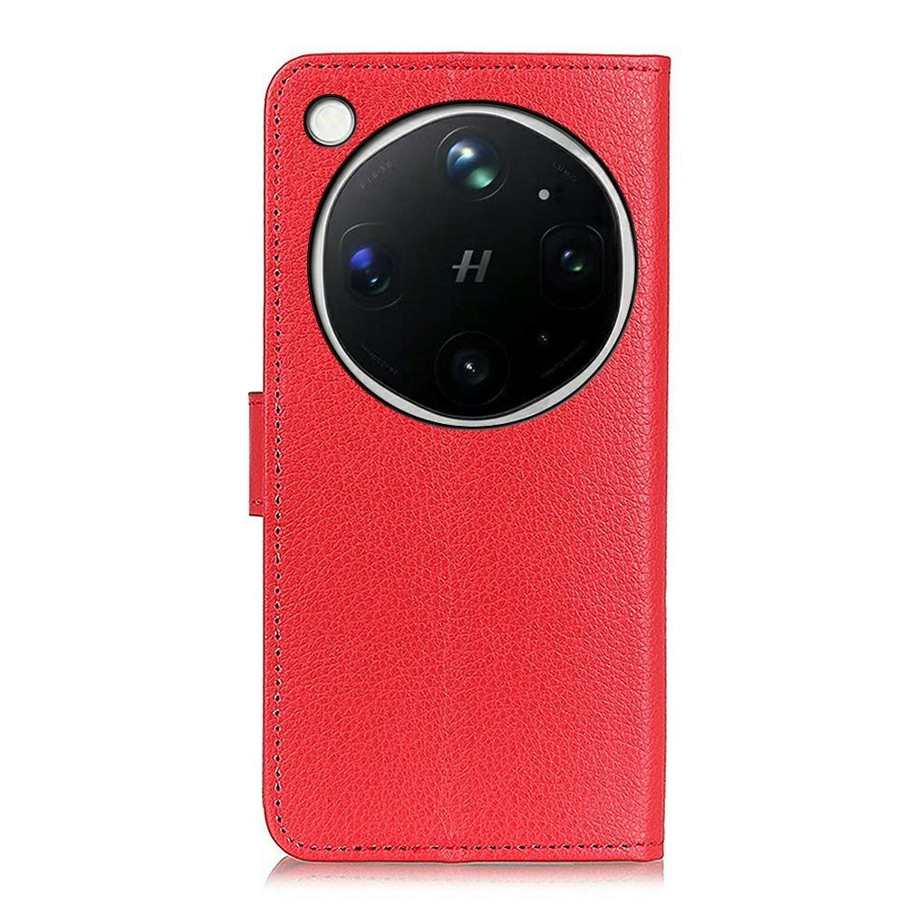 OPPO Find X9 Ultra EIDERWOOD Faux Leather Flip Case with Card Holder & Stand Function - Red