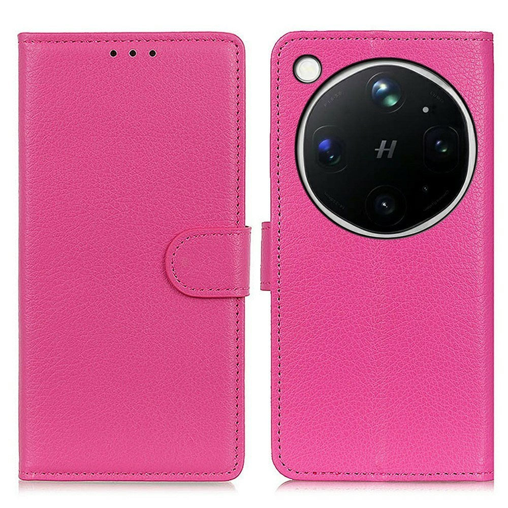OPPO Find X9 Ultra EIDERWOOD Faux Leather Flip Case with Card Holder & Stand Function - Pink