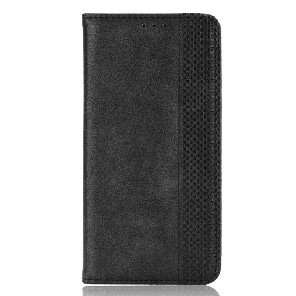 Realme C100 EIDERWOOD Faux Leather Flip Case with Card Holder & Stand Function - Black