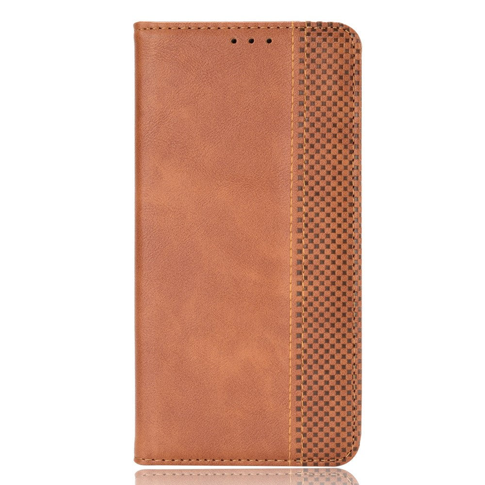 Realme C100 EIDERWOOD Faux Leather Flip Case with Card Holder & Stand Function - Brown