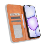 Realme C100 EIDERWOOD Faux Leather Flip Case with Card Holder & Stand Function - Brown