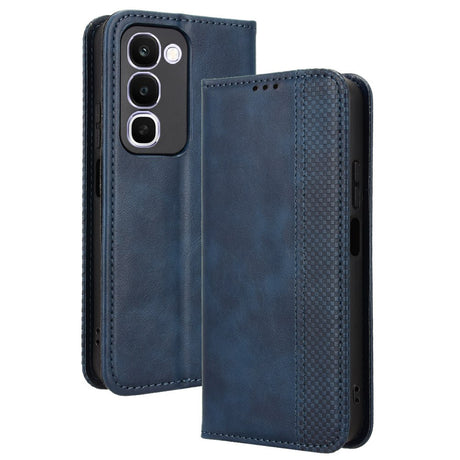 Realme C100 EIDERWOOD Faux Leather Flip Case with Card Holder & Stand Function - Blue