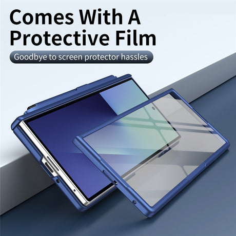 Samsung Galaxy Z Fold8 Ultra Hard Plastic Case with Screen Protector & Kickstand - Dark Blue