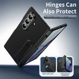 Samsung Galaxy Z Fold8 Hard Plastic Case with Screen Protector & Kickstand - Black