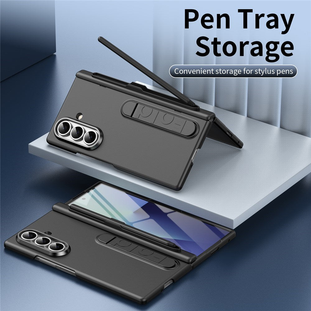 Samsung Galaxy Z Fold8 Hard Plastic Case with Screen Protector & Kickstand - Grey