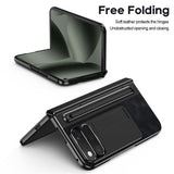 Google Pixel 11 Pro Fold EIDERWOOD Faux Leather Case with Tempered Glass - Black
