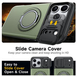 iPhone 18 Pro / 17 Pro EIDERWOOD Hybrid Tough Case with Card Holder & Cam Slider - MagSafe Compatible - Green