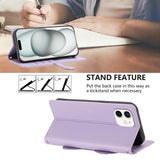 iPhone 12 / 12 Pro Flipcase with 3D Cat Ears - Card Holder & Stand Function - Purple