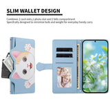 iPhone 16 Flipcase with 3D Cat Ears - Card Holder & Stand Function - Blue