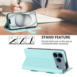iPhone 18 Pro Max / 17 Pro Max Flipcase with 3D Cat Ears - Card Holder & Stand Function - Blue