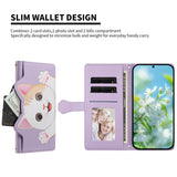 iPhone 18 Pro / 17 Pro Flipcase with 3D Cat Ears - Card Holder & Stand Function - Purple