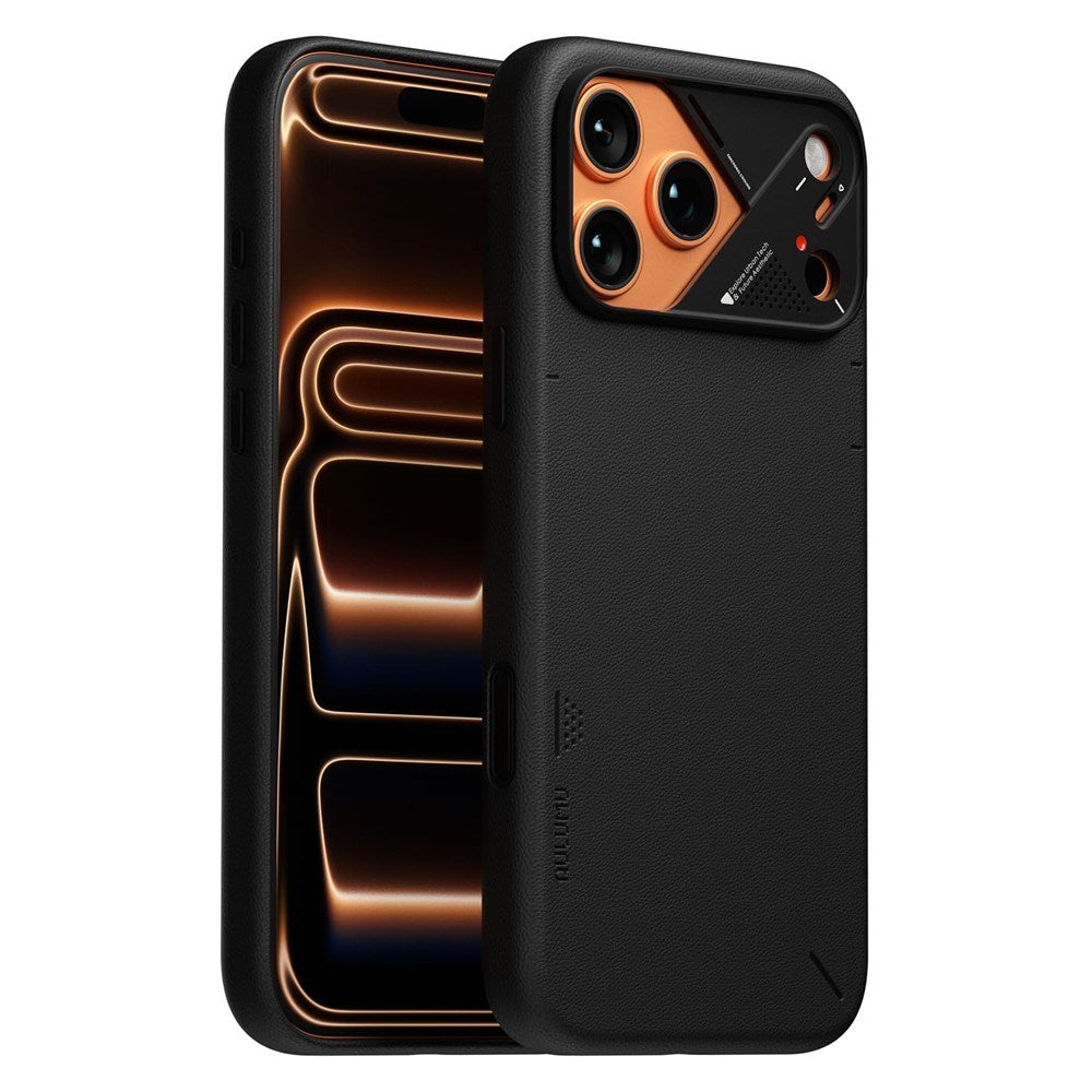 iPhone 17 Pro Max AULUMU Faux Leather Case - MagSafe Compatible - Black