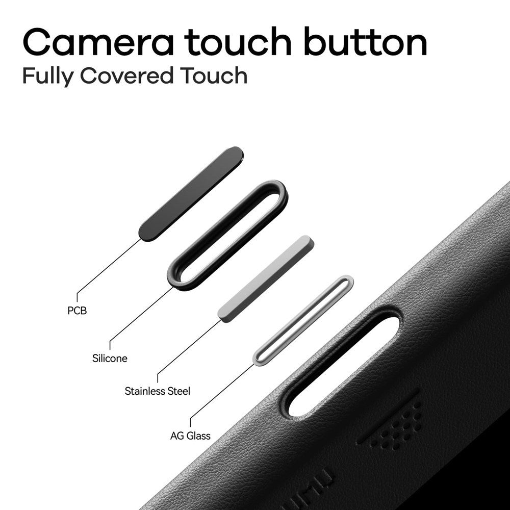 iPhone 17 Pro Max AULUMU Faux Leather Case - MagSafe Compatible - Black