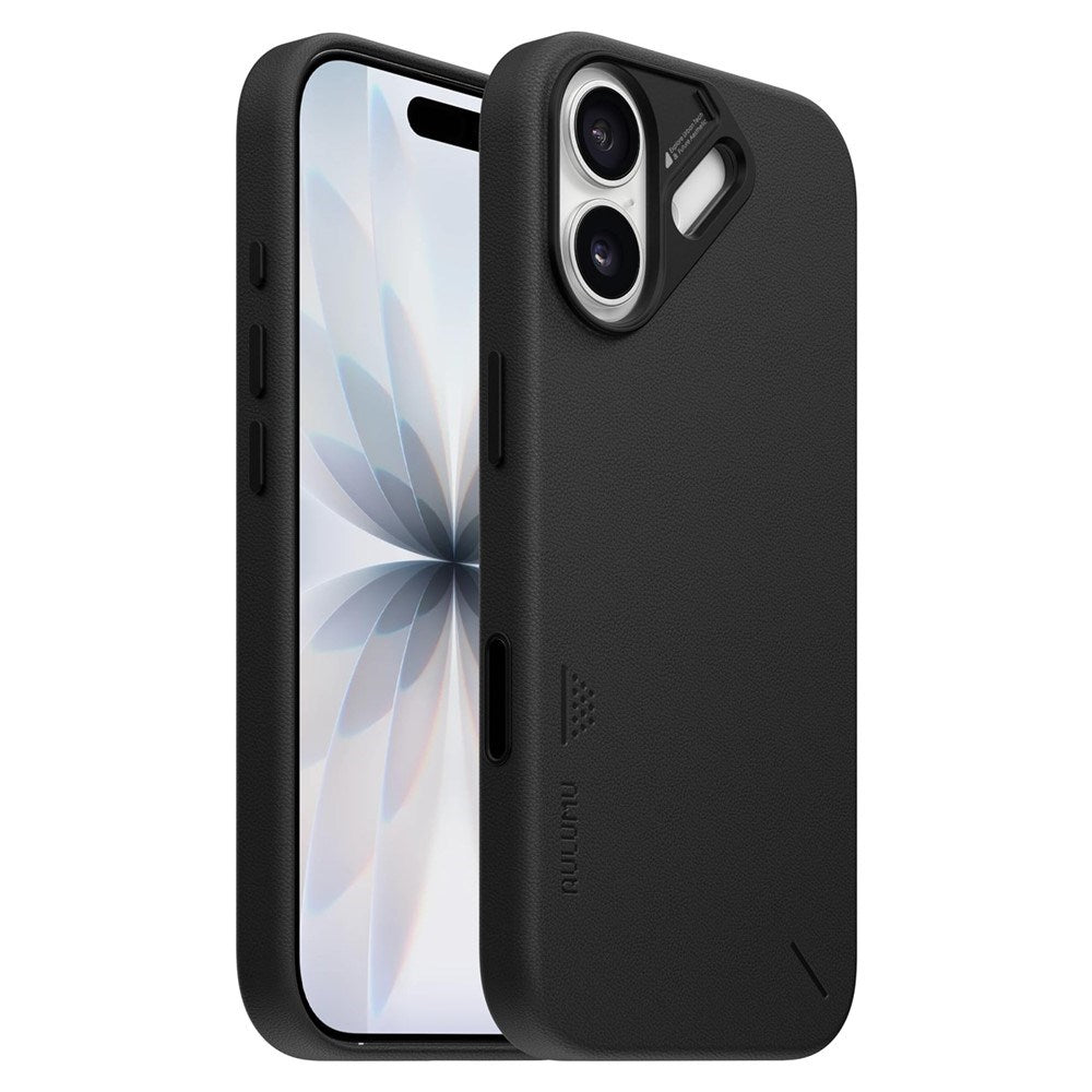 iPhone 17 AULUMU Faux Leather Case - MagSafe Compatible - Black