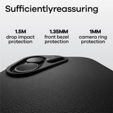 iPhone 17 AULUMU Faux Leather Case - MagSafe Compatible - Black