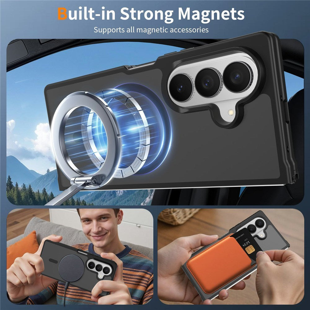 Samsung Galaxy Z Fold8 Matte Flexible Plastic Case - MagSafe Compatible - Black