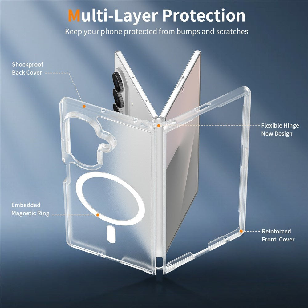 Samsung Galaxy Z Fold8 Matte Flexible Plastic Case - MagSafe Compatible - Transparent