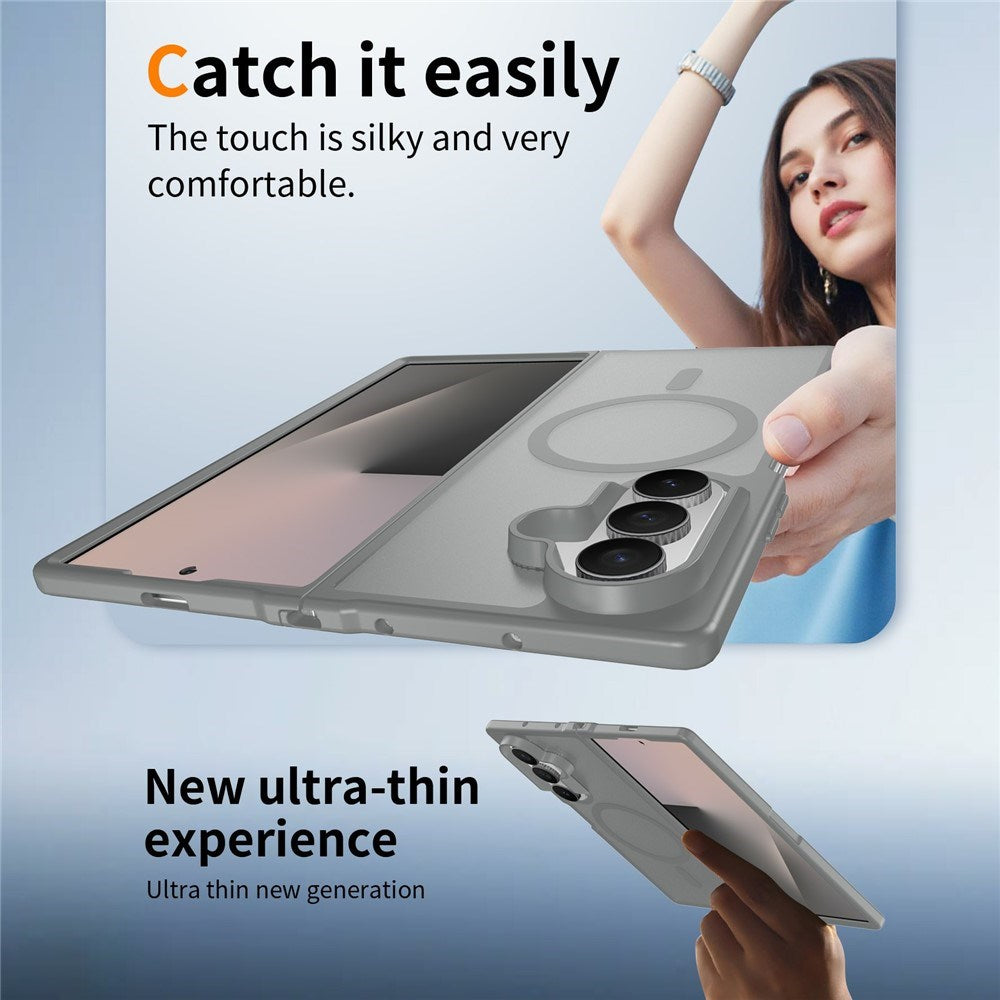 Samsung Galaxy Z Fold8 Matte Flexible Plastic Case - MagSafe Compatible - Grey