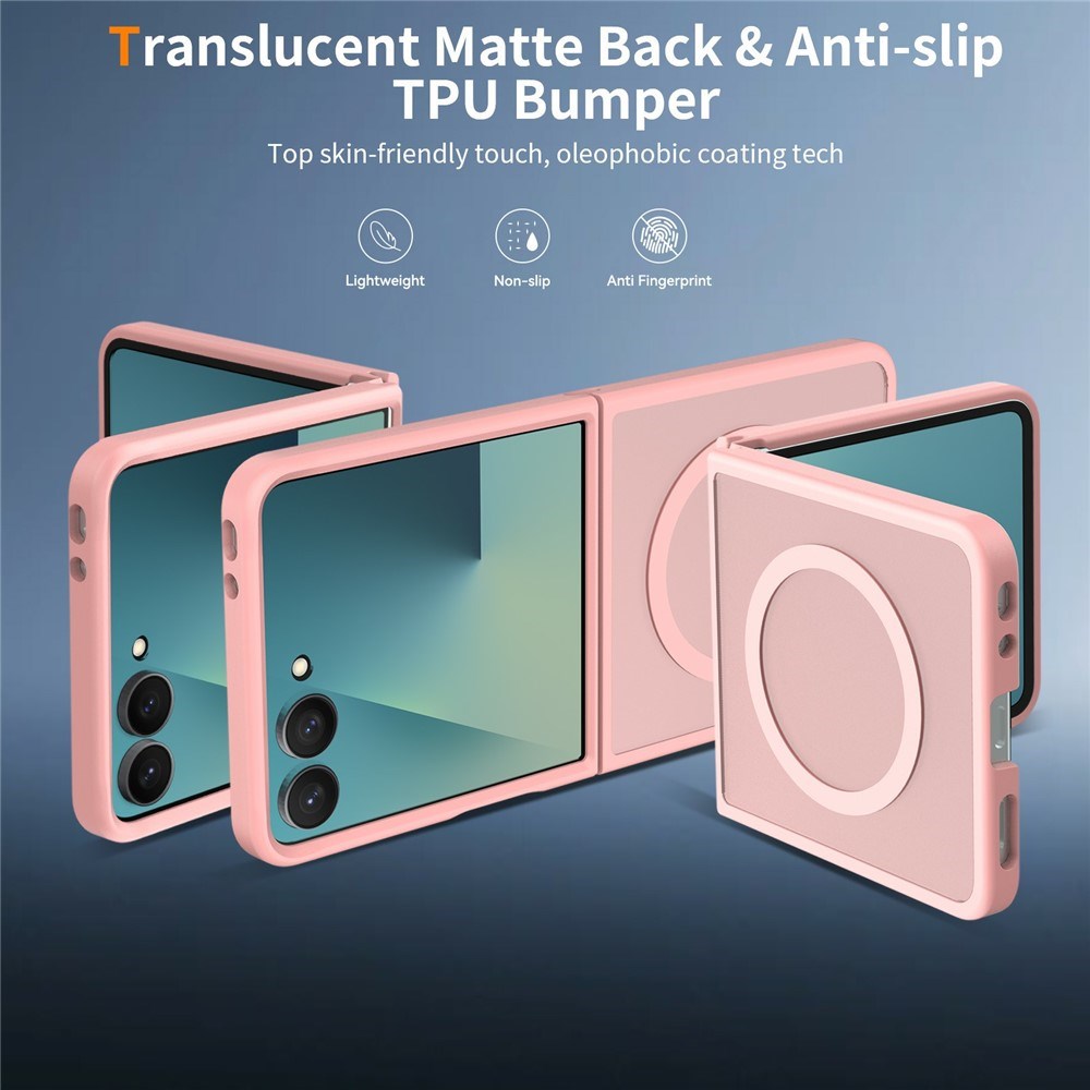 Samsung Galaxy Z Flip8 Matte Flexible Plastic Case - MagSafe Compatible - Pink