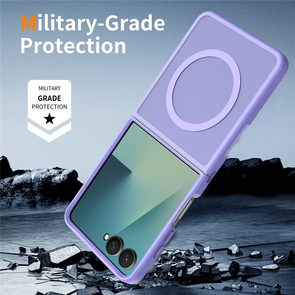 Samsung Galaxy Z Flip8 Matte Flexible Plastic Case - MagSafe Compatible - Purple