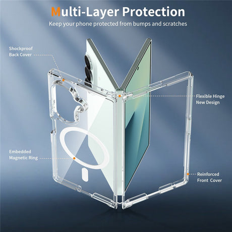 Samsung Galaxy Z Fold8 Ultra Hybrid Plastic Case - MagSafe Compatible - Transparent