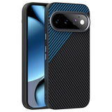 Google Pixel 11 ABEEL Hybrid Case with Carbon Fiber Texture - Black / Blue