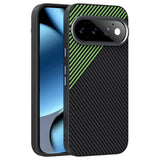 Google Pixel 11 ABEEL Hybrid Case with Carbon Fiber Texture - Black / Green