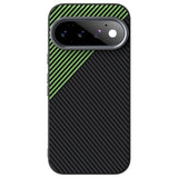 Google Pixel 11 ABEEL Hybrid Case with Carbon Fiber Texture - Black / Green