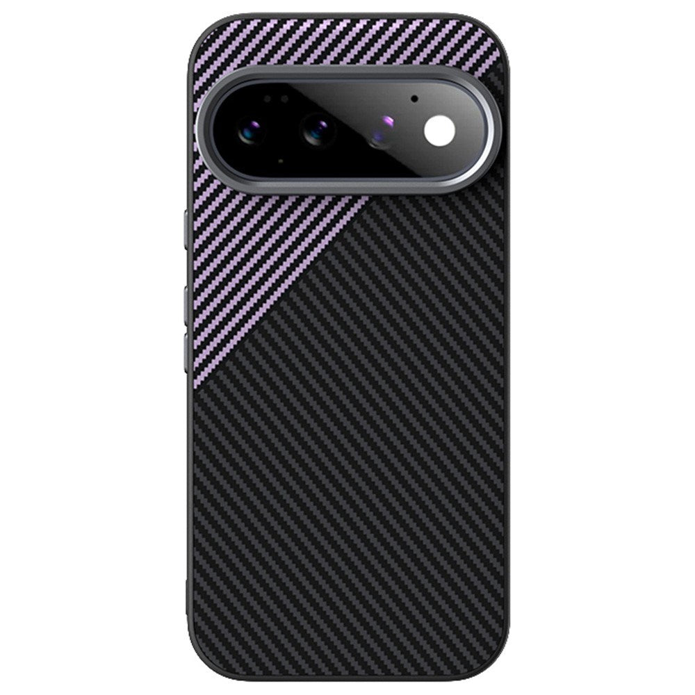Google Pixel 11 ABEEL Hybrid Case with Carbon Fiber Texture - Black / Purple