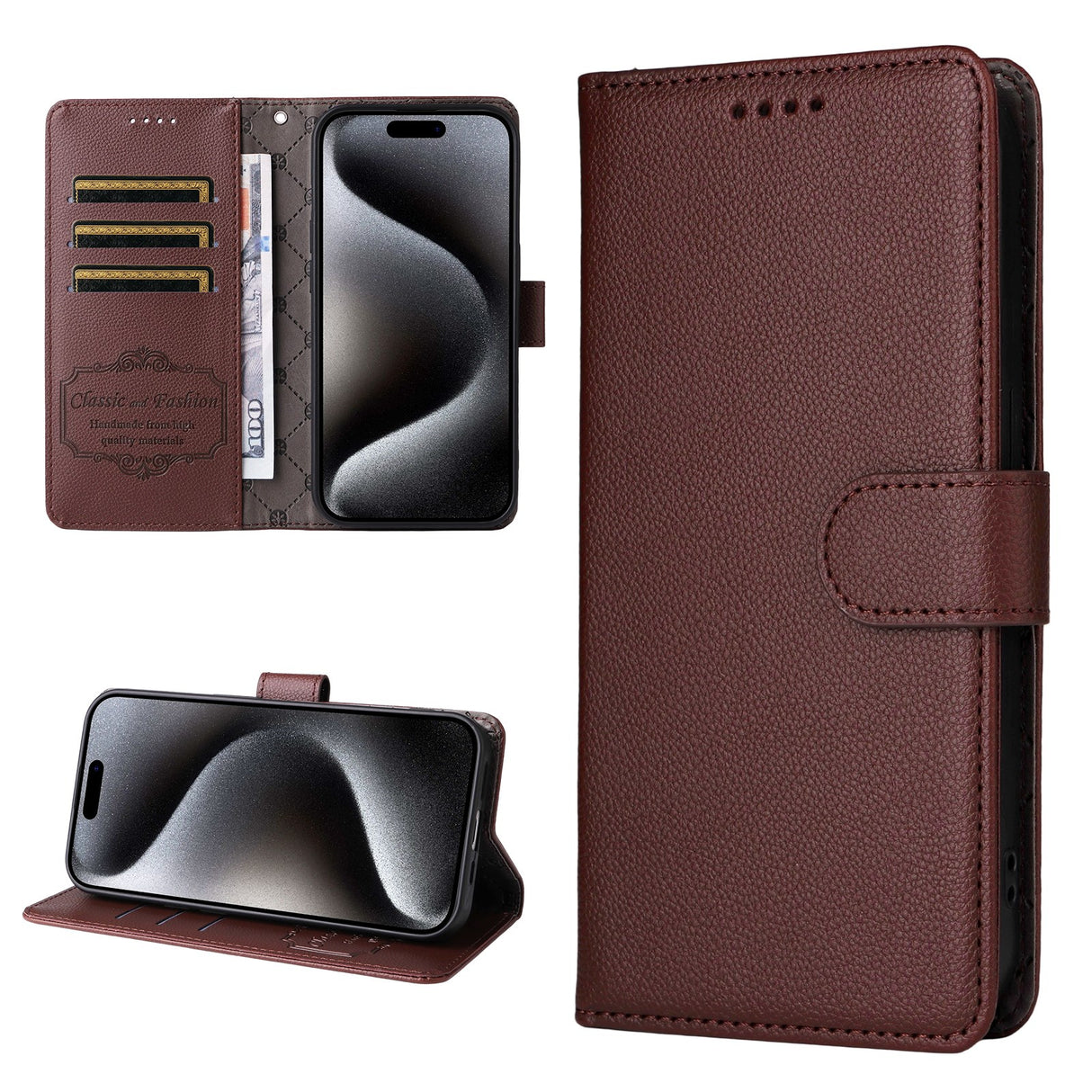Motorola Edge 70 Pro EIDERWOOD Faux Leather Flip Case with Strap - Brown