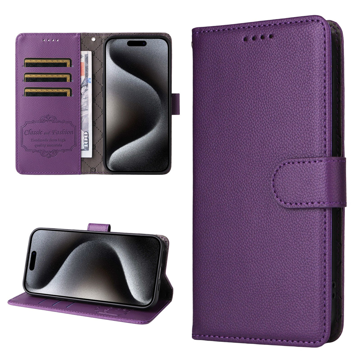 Motorola Edge 70 Pro EIDERWOOD Faux Leather Flip Case with Strap - Purple
