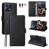 Motorola Edge 70 Pro EIDERWOOD Faux Leather Flip Case with Strap - Black