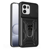 OnePlus Nord CE6 EIDERWOOD Hybrid Tough Case with Kickstand & Cam Slider - Black